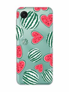 Прозорий чохол на Samsung Galaxy A03 Core / A032 :: Кавуни сердечка (принт 343)