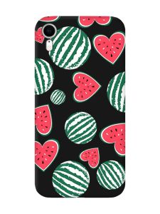 Матовий чорний чохол на Apple iPhone XR :: Кавуни сердечка (принт 343)