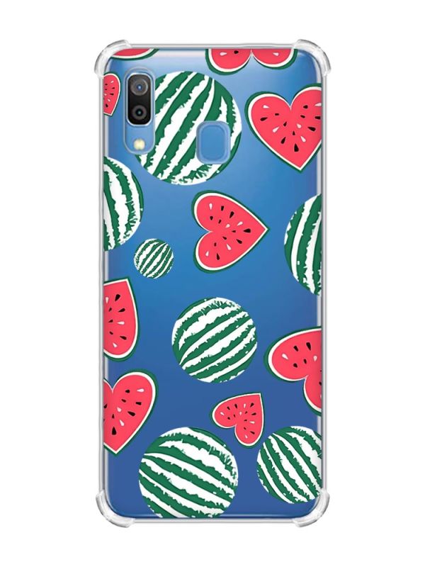 Чохол з потовщеними кутами на Samsung Galaxy A30 (2019) / A20 (2019) :: Кавуни сердечка (принт 343)