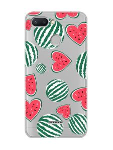 Прозорий чохол на Xiaomi Redmi 6  :: Кавуни сердечка (принт 343)