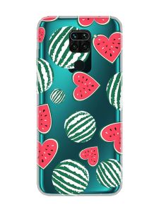 Прозорий чохол на Xiaomi Redmi Note 9 :: Кавуни сердечка (принт 343)