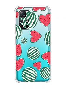 Чохол з потовщеними кутами на Xiaomi Redmi Note 11 4G :: Кавуни сердечка (принт 343)