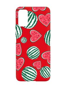 Матовий червоний чохол на Xiaomi Redmi Note 11 4G :: Кавуни сердечка (принт 343)