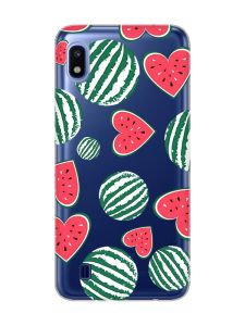 Прозорий чохол на Samsung Galaxy A10 (2019) A105 :: Кавуни сердечка (принт 343)