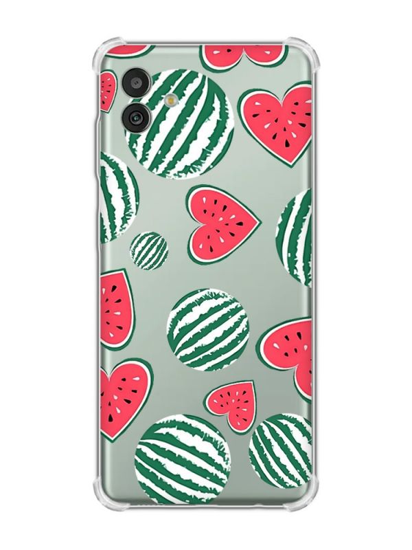 Чохол з потовщеними кутами на Samsung Galaxy M13 5G :: Кавуни сердечка (принт 343)