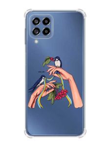 Чохол з потовщеними кутами на Samsung Galaxy M53 (M536) 5G :: Ластівки (патріотичний принт 15)