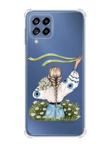 Чохол з потовщеними кутами на Samsung Galaxy M53 (M536) 5G :: Дівчина зі стрічкою (принт 17)