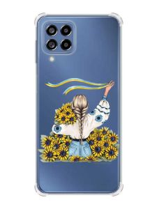 Чохол з потовщеними кутами на Samsung Galaxy M53 (M536) 5G :: Дівчина зі стрічкою (принт 25)