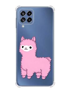 Чохол з потовщеними кутами на Samsung Galaxy M53 (M536) 5G :: Лама рожева (принт 100)