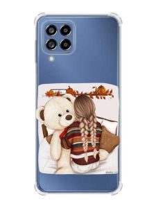 Чохол з потовщеними кутами на Samsung Galaxy M53 (M536) 5G :: Дівчинка з ведмедиком (принт 117)