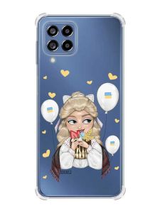 Чохол з потовщеними кутами на Samsung Galaxy M53 (M536) 5G :: Українка з солодощами (принт 175)