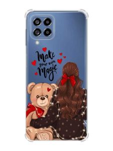 Чохол з потовщеними кутами на Samsung Galaxy M53 (M536) 5G :: Дівчина з ведмедиком (принт 188)