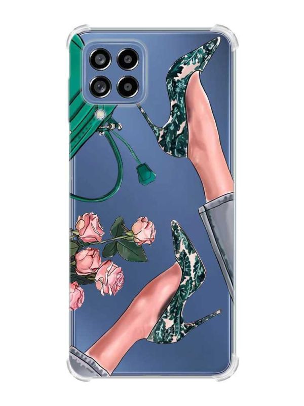 Чохол з потовщеними кутами на Samsung Galaxy M53 (M536) 5G :: Туфельки і квіти (принт 225)