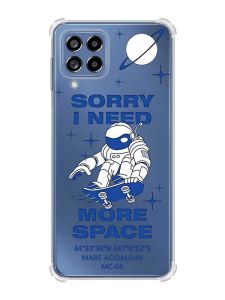 Чохол з потовщеними кутами на Samsung Galaxy M53 (M536) 5G :: Космонавт на скейті (принт 248)