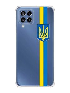Чохол з потовщеними кутами на Samsung Galaxy M53 (M536) 5G :: Стрічка Україна (патріотичний принт 253)