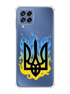 Чохол з потовщеними кутами на Samsung Galaxy M53 (M536) 5G :: Тризуб Полум'я (принт 257)