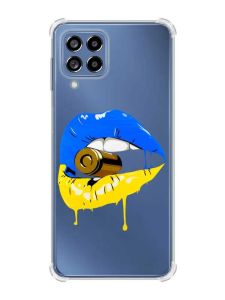 Чохол з потовщеними кутами на Samsung Galaxy M53 (M536) 5G :: Губи і патрон (принт 264)