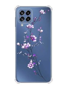 Чохол з потовщеними кутами на Samsung Galaxy M53 (M536) 5G :: Гілочка квітів (принт 278)