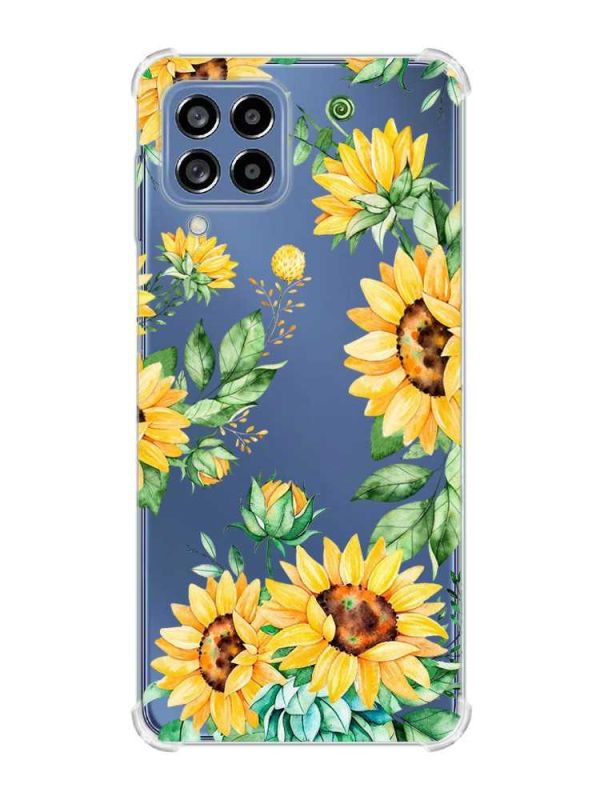 Чохол з потовщеними кутами на Samsung Galaxy M53 (M536) 5G :: Соняхи (принт 288)