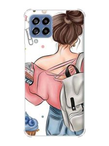 Чохол з потовщеними кутами на Samsung Galaxy M53 (M536) 5G :: Дівчина з рюкзаком (принт 30)