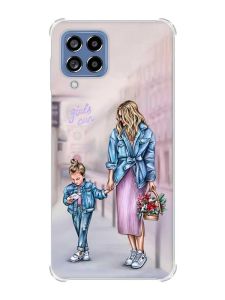 Чохол з потовщеними кутами на Samsung Galaxy M53 (M536) 5G :: Мама і донька (принт 56)