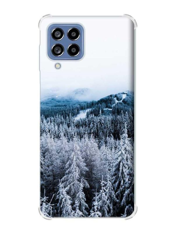 Чохол з потовщеними кутами на Samsung Galaxy M53 (M536) 5G :: Зимовий ліс (принт 164)