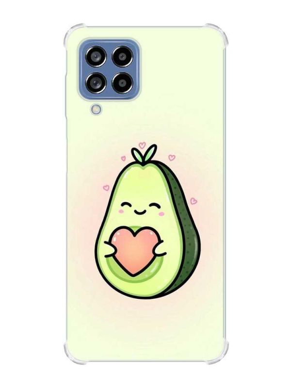 Чохол з потовщеними кутами на Samsung Galaxy M53 (M536) 5G :: Кавай авокадо з сердечком (принт 310)
