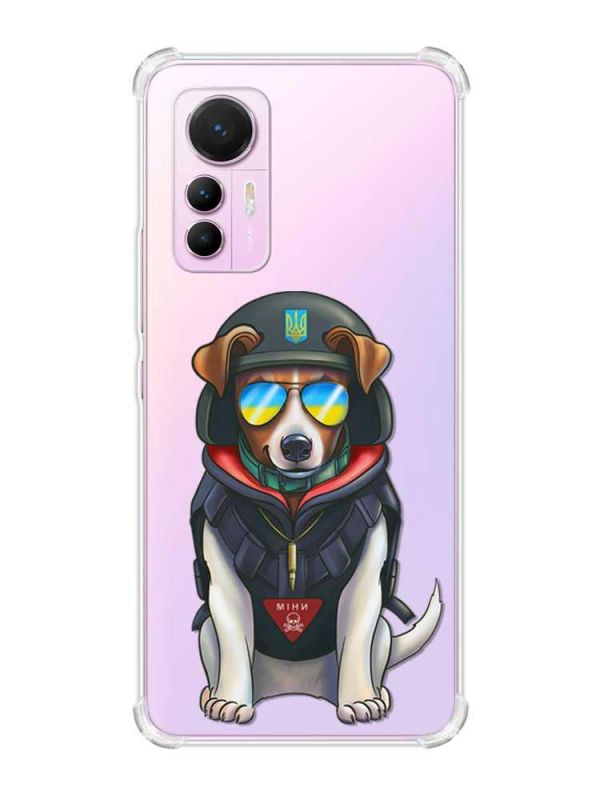 Чохол з потовщеними кутами на Xiaomi 12 Lite :: Патрон (патріотичний принт 4)