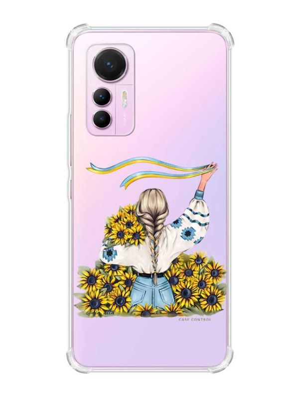 Чохол з потовщеними кутами на Xiaomi 12 Lite :: Дівчина зі стрічкою (принт 25)