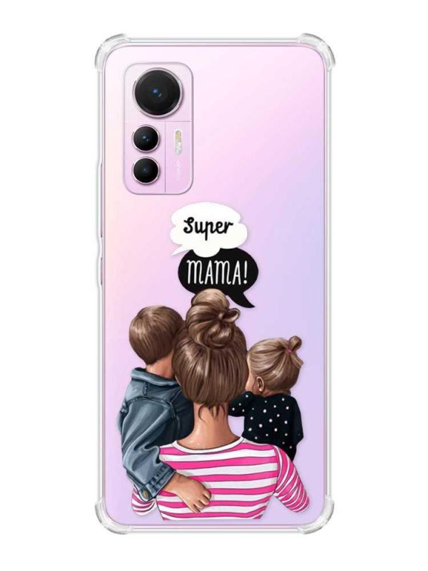 Чохол з потовщеними кутами на Xiaomi 12 Lite :: Супер Мама (принт 29)