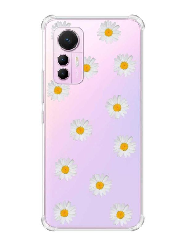 Чохол з потовщеними кутами на Xiaomi 12 Lite :: Фон ромашки (принт 41)