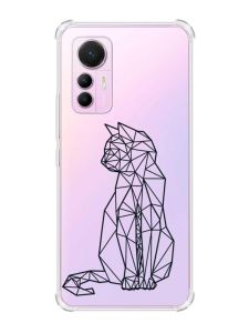 Чохол з потовщеними кутами на Xiaomi 12 Lite :: Котик (принт 124)