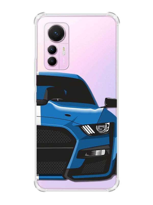 Чохол з потовщеними кутами на Xiaomi 12 Lite :: Авто синє (принт 229)