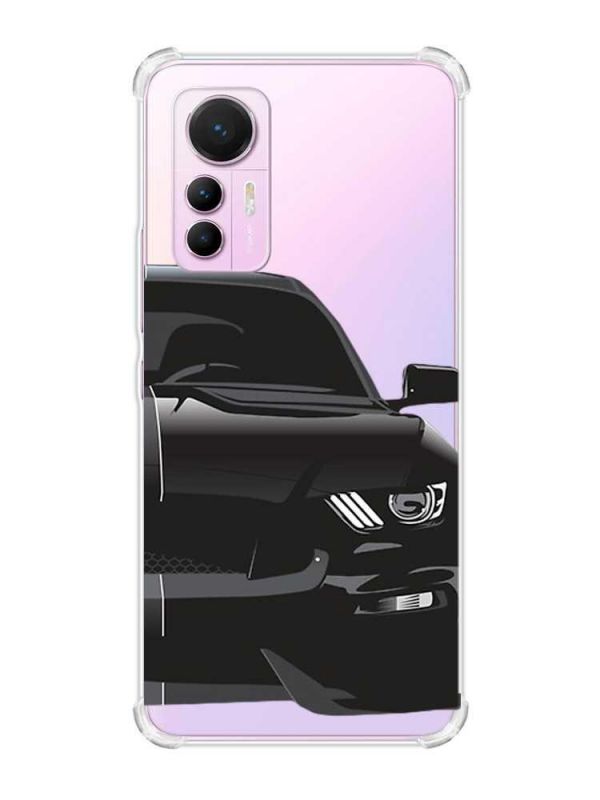 Чохол з потовщеними кутами на Xiaomi 12 Lite :: Авто чорне (принт 232)