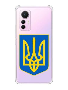 Чохол з потовщеними кутами на Xiaomi 12 Lite :: Тризуб Україна (принт 256)