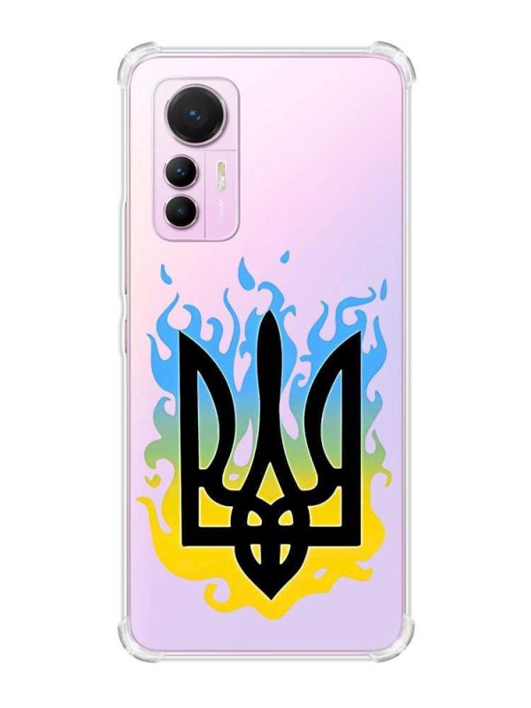Чохол з потовщеними кутами на Xiaomi 12 Lite :: Тризуб Полум'я (принт 257)