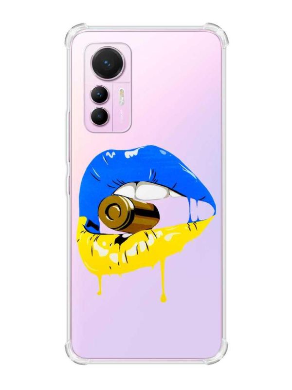 Чохол з потовщеними кутами на Xiaomi 12 Lite :: Губи і патрон (принт 264)