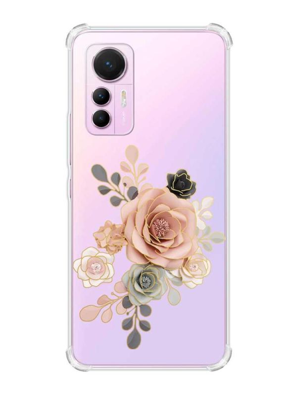 Чохол з потовщеними кутами на Xiaomi 12 Lite :: Троянди (принт 275)