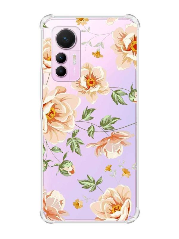 Чохол з потовщеними кутами на Xiaomi 12 Lite :: Квіти пастельні (принт 277)