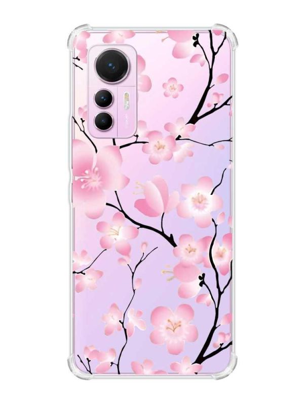 Чохол з потовщеними кутами на Xiaomi 12 Lite :: Квітуча сакура (принт 282)