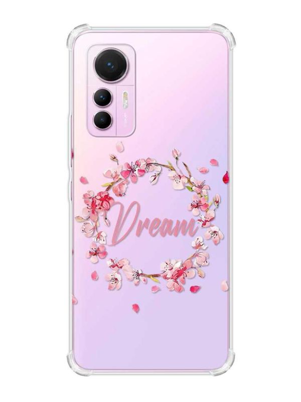 Чохол з потовщеними кутами на Xiaomi 12 Lite :: Віночок з сакури (принт 284)