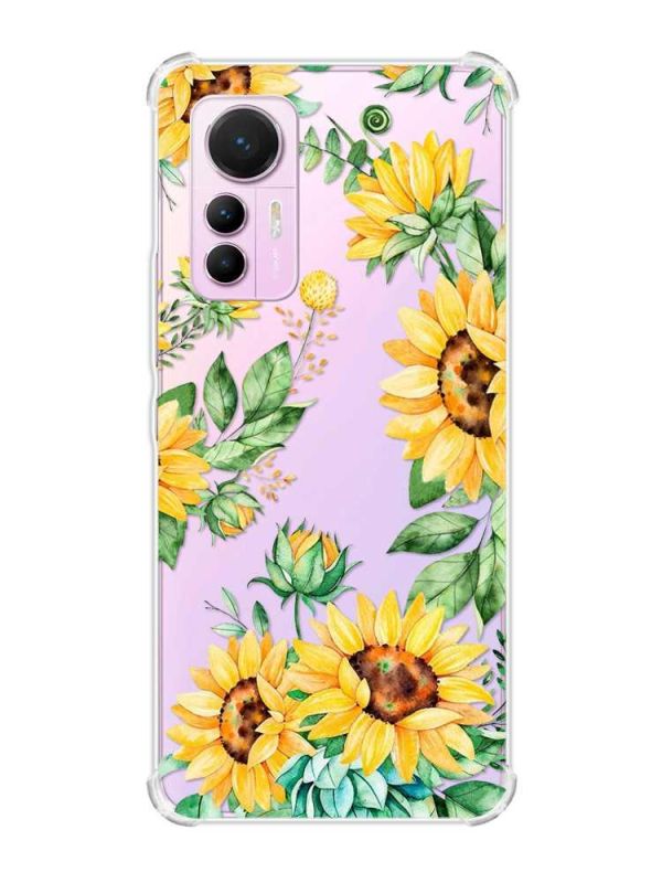 Чохол з потовщеними кутами на Xiaomi 12 Lite :: Соняхи (принт 288)