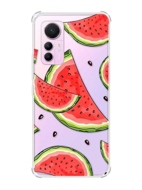 Чохол з потовщеними кутами на Xiaomi 12 Lite :: Скибки кавуна (принт 342)