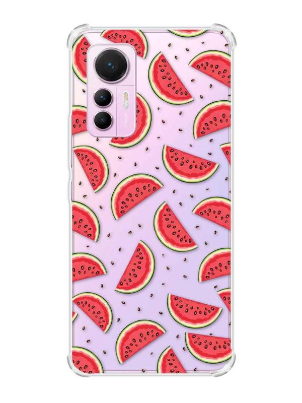 Чохол з потовщеними кутами на Xiaomi 12 Lite :: Кавуновий фон (принт 344)