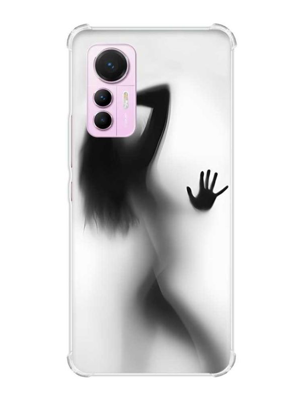 Чохол з потовщеними кутами на Xiaomi 12 Lite :: Силует дівчини (принт 66)