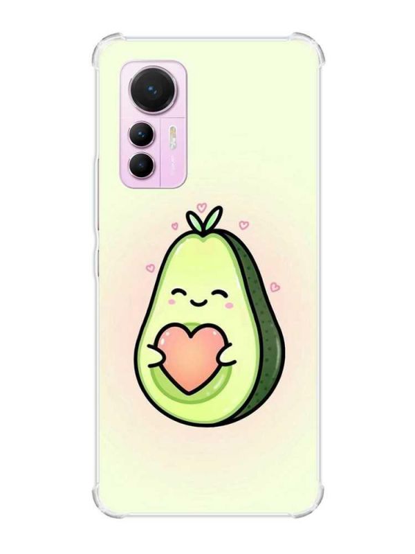 Чохол з потовщеними кутами на Xiaomi 12 Lite :: Кавай авокадо з сердечком (принт 310)