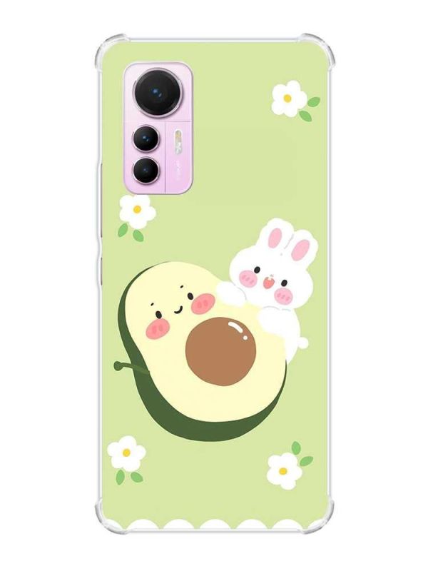 Чохол з потовщеними кутами на Xiaomi 12 Lite :: Авокадо і зайченя (принт 311)