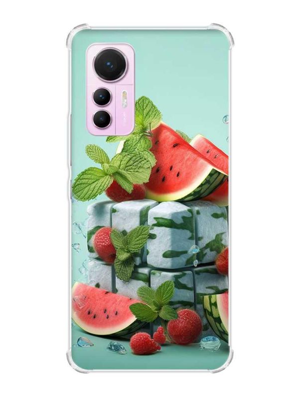 Чохол з потовщеними кутами на Xiaomi 12 Lite :: Кавунова свіжість (принт 338)