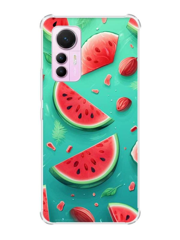 Чохол з потовщеними кутами на Xiaomi 12 Lite :: Скибки кавуна (принт 340)