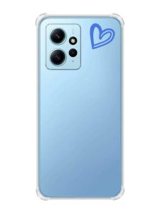 Чохол з потовщеними кутами на Xiaomi Redmi Note 12 4G :: Сердечко синє (принт 48)